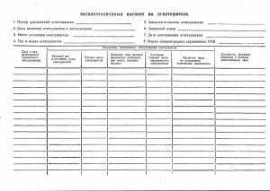 Как заполнять эксплуатационный паспорт на огнетушитель образец